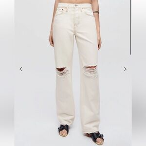 Rag & Bone white distressed jeans